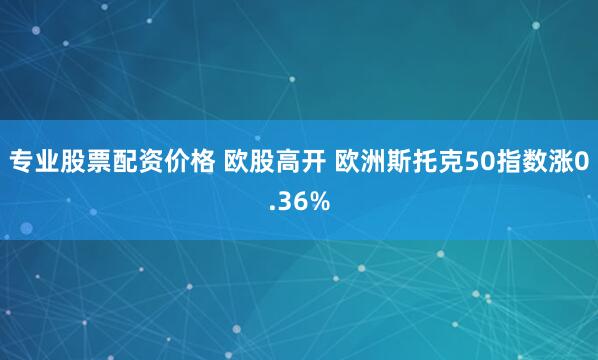 专业股票配资价格 欧股高开 欧洲斯托克50指数涨0.36%